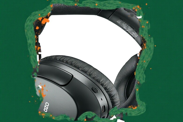 Stylish black over-ear headphones with comfort padding and controls.