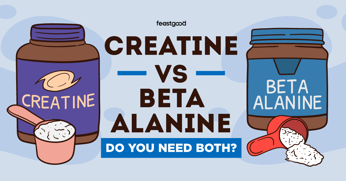 Comparison of creatine and beta-alanine containers for fitness.